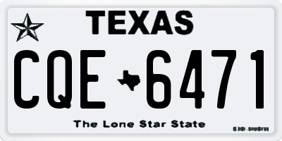TX license plate CQE6471
