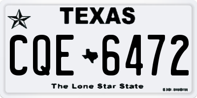 TX license plate CQE6472