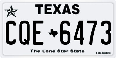 TX license plate CQE6473