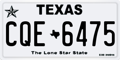 TX license plate CQE6475