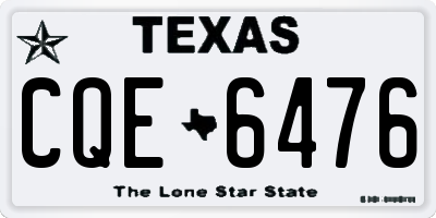 TX license plate CQE6476
