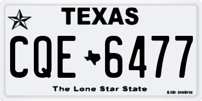 TX license plate CQE6477