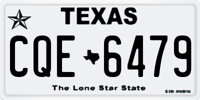 TX license plate CQE6479