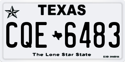 TX license plate CQE6483