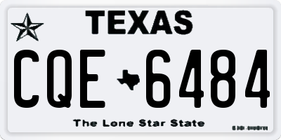 TX license plate CQE6484