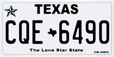 TX license plate CQE6490