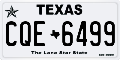 TX license plate CQE6499