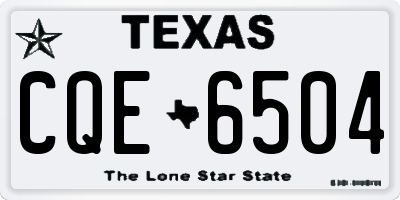 TX license plate CQE6504