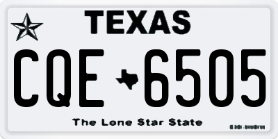 TX license plate CQE6505