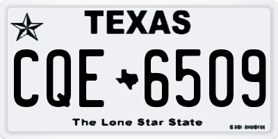 TX license plate CQE6509