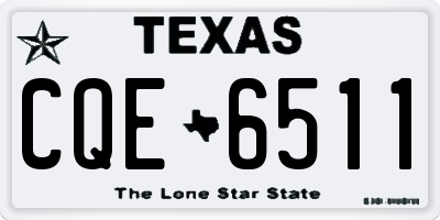 TX license plate CQE6511