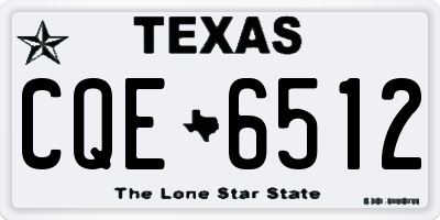 TX license plate CQE6512