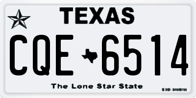TX license plate CQE6514