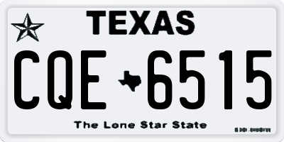 TX license plate CQE6515