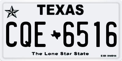 TX license plate CQE6516