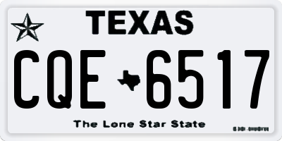 TX license plate CQE6517