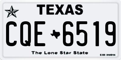 TX license plate CQE6519