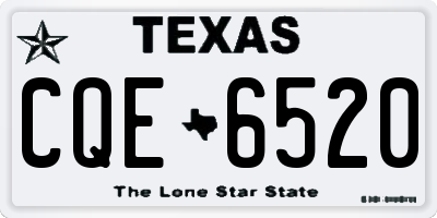 TX license plate CQE6520