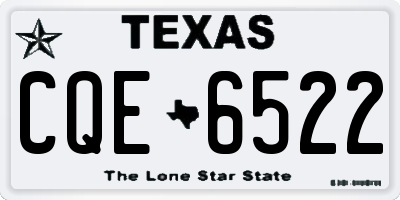 TX license plate CQE6522