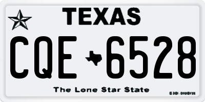 TX license plate CQE6528