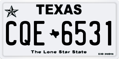 TX license plate CQE6531