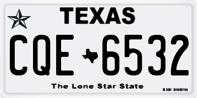 TX license plate CQE6532