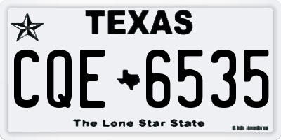 TX license plate CQE6535