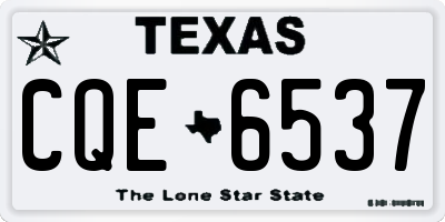 TX license plate CQE6537