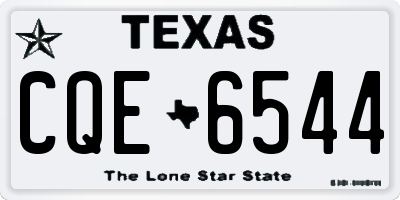 TX license plate CQE6544
