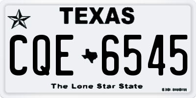 TX license plate CQE6545