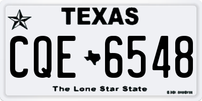 TX license plate CQE6548
