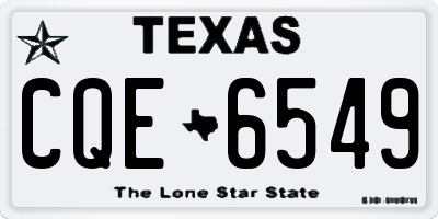 TX license plate CQE6549