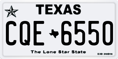 TX license plate CQE6550