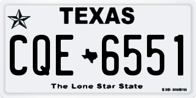 TX license plate CQE6551