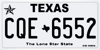 TX license plate CQE6552