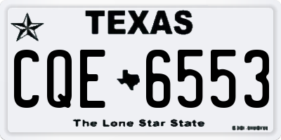 TX license plate CQE6553