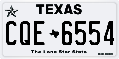 TX license plate CQE6554