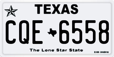 TX license plate CQE6558