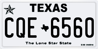 TX license plate CQE6560