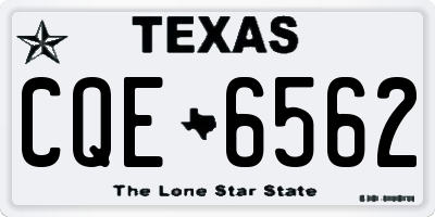 TX license plate CQE6562