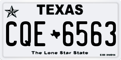 TX license plate CQE6563