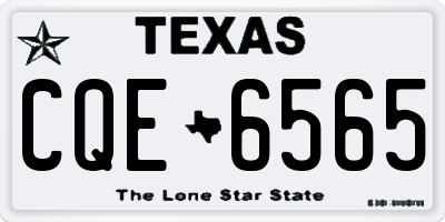 TX license plate CQE6565