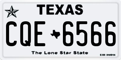 TX license plate CQE6566
