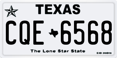 TX license plate CQE6568