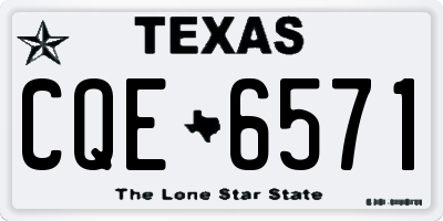TX license plate CQE6571