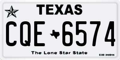 TX license plate CQE6574