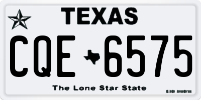 TX license plate CQE6575
