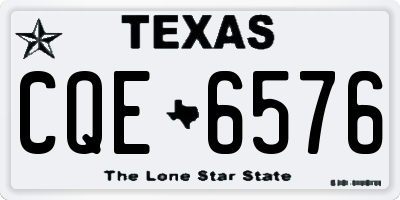 TX license plate CQE6576