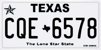 TX license plate CQE6578