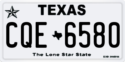 TX license plate CQE6580
